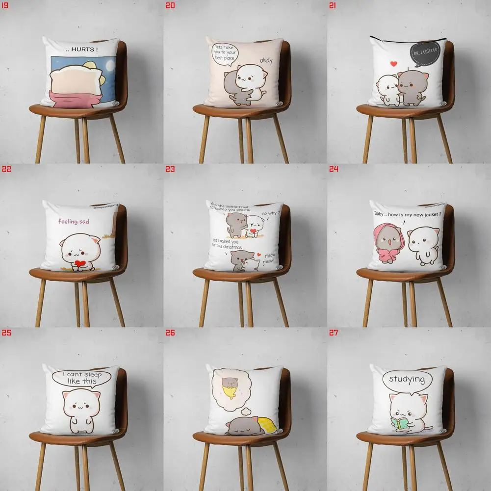 

PEACH AND GOMA 019 027 Customizable Bedroom Bed Sofa Hotel Car Lumbar Pillow Fashion Decorative Cover