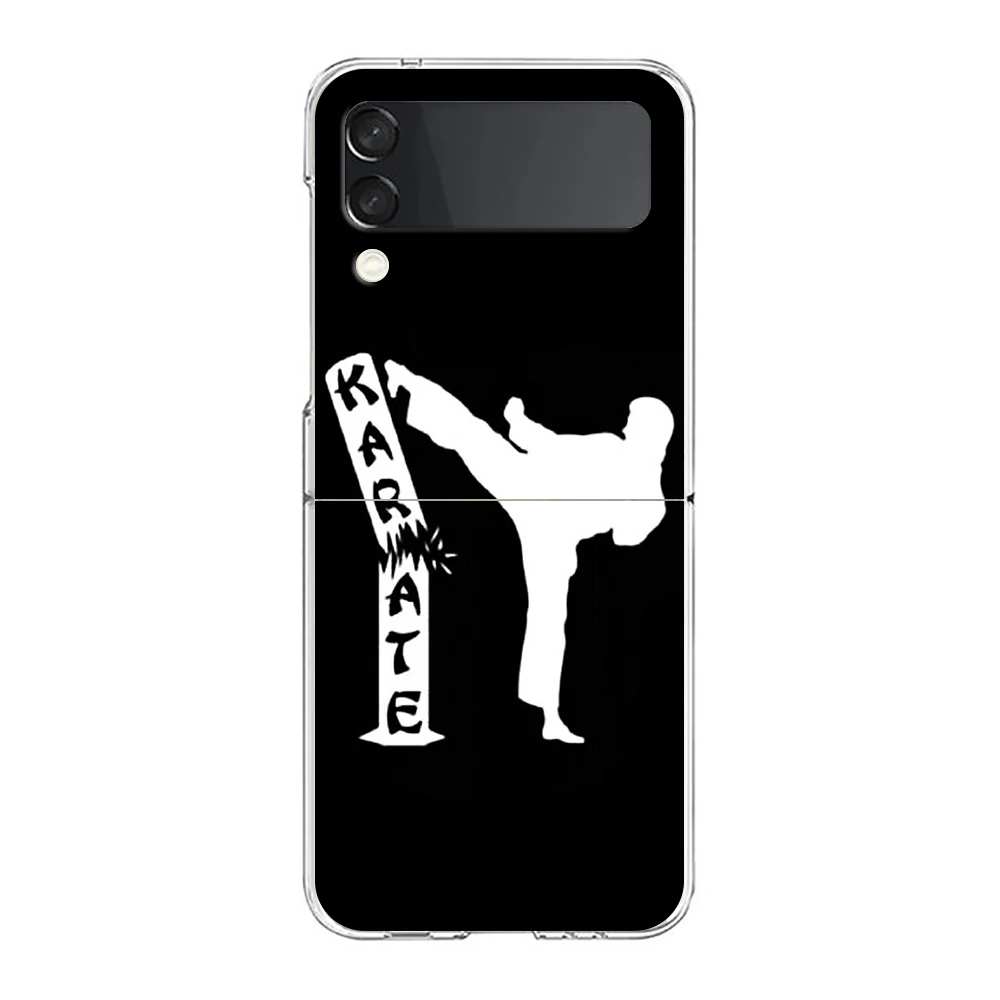 Kung Fu Taekwondo Karate Hard PC Handy hülle für Samsung Galaxy Z Flip 5 4 3 transparente Abdeckung für Galaxy Z Flip 6 stoß feste Tasche – Detail 1