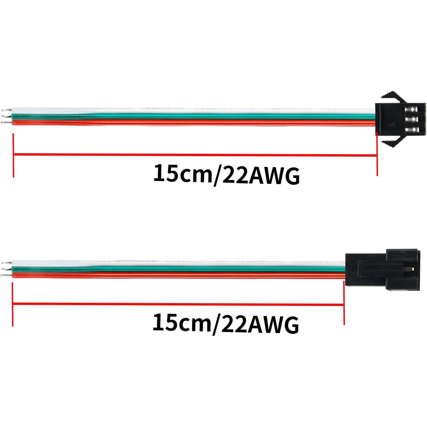 Description Picture 6 of item20/40PCS LED Extension Connector Cable Wires Electric Male Female Wire For 3528 5050 RGB RGBW LED Strip Lights , 2/3/4/5Pin