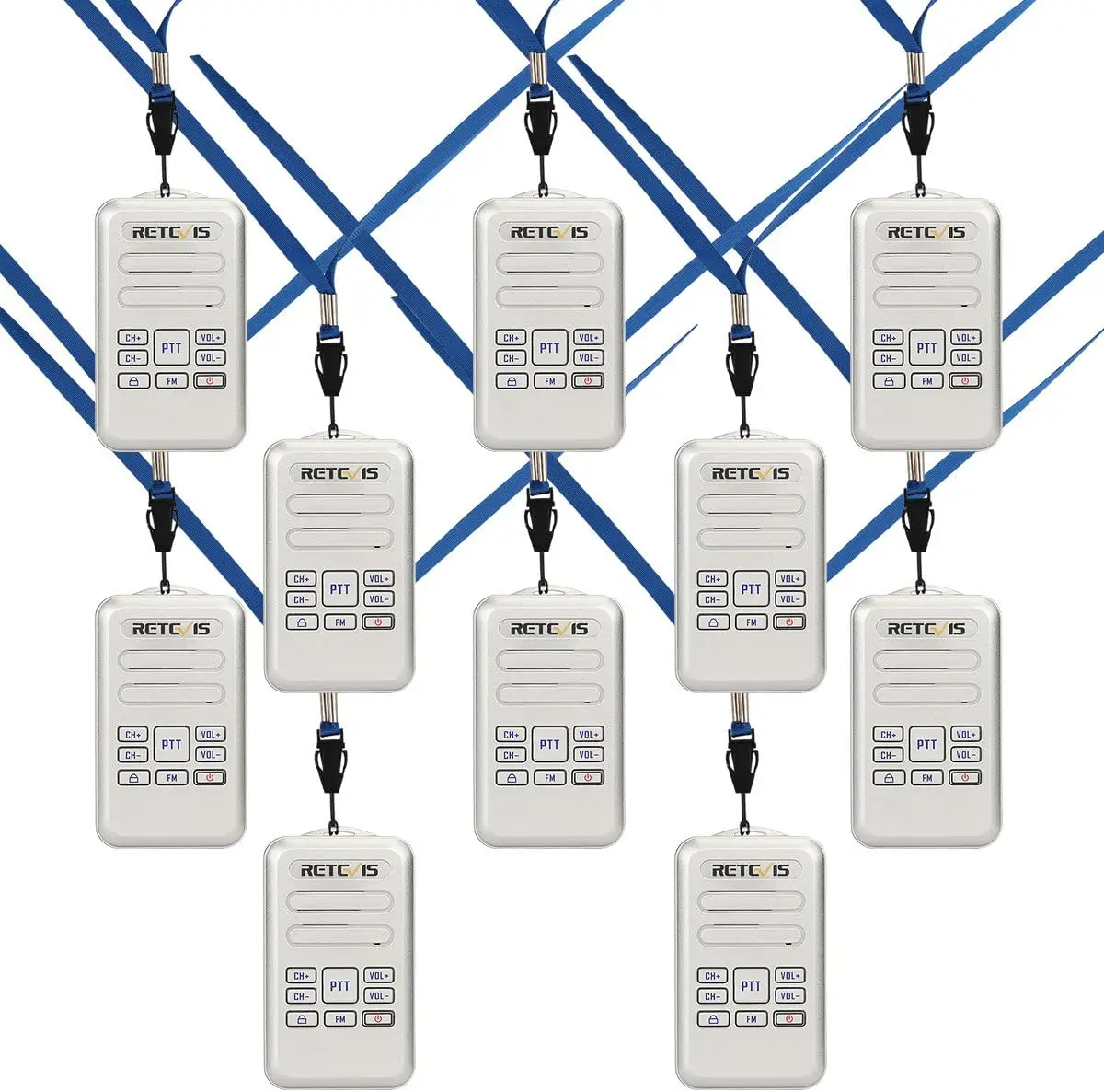 

RT20 Small Walkie Talkies for Adults, Rechargeable Two Way Radio, Mini 2 Way Radios, Hands Free, USB-C, License-Free, for Retail