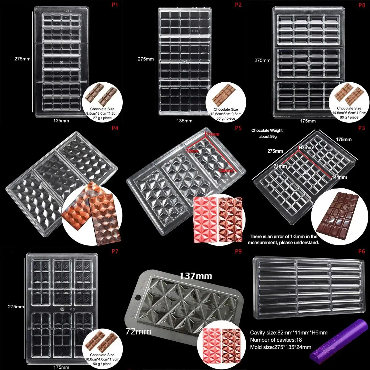 NewClearBrickChocolateMoldMakerDIYCandyMoldplasticMould