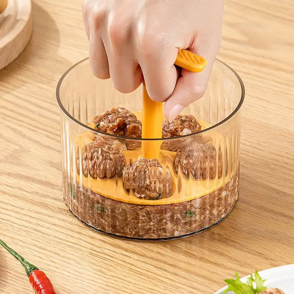 Translucent Meatball Maker Household Attachment Creative Kitchen Tools Fish Ball Meatball Hand Pressure Maker With Dust Cover