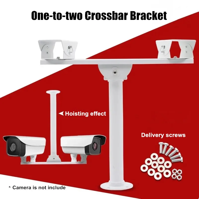 Monitoring Crossbar Bracket Cctv Camera Holder Stand For