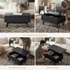Brooklyn Lift Top Coffee Table for Living Room, Mid Century, Modern Farmhouse with Lifting Tabletop & Hidden Storage, Fluted Pa 5