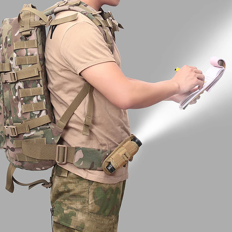 

Tactical Sports Flashlight Holder Multi-Functional 360°Rotation Universal Flashlight Waist Holder Outdoor Hanging Pouch