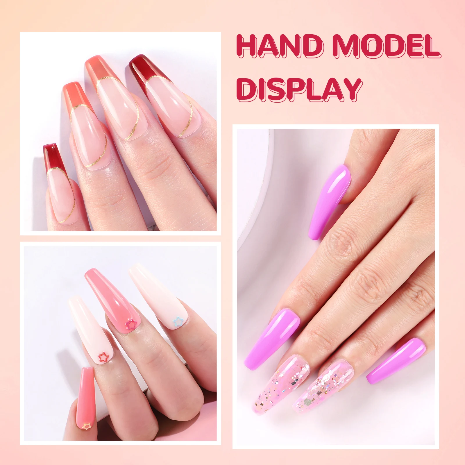 COSCELIA 6pcs Nail Gel Polish Kit Soak off UV LED Cured Long Lasting High Shine Soak Off Gel Polish Set for Nail Art Manicure 6