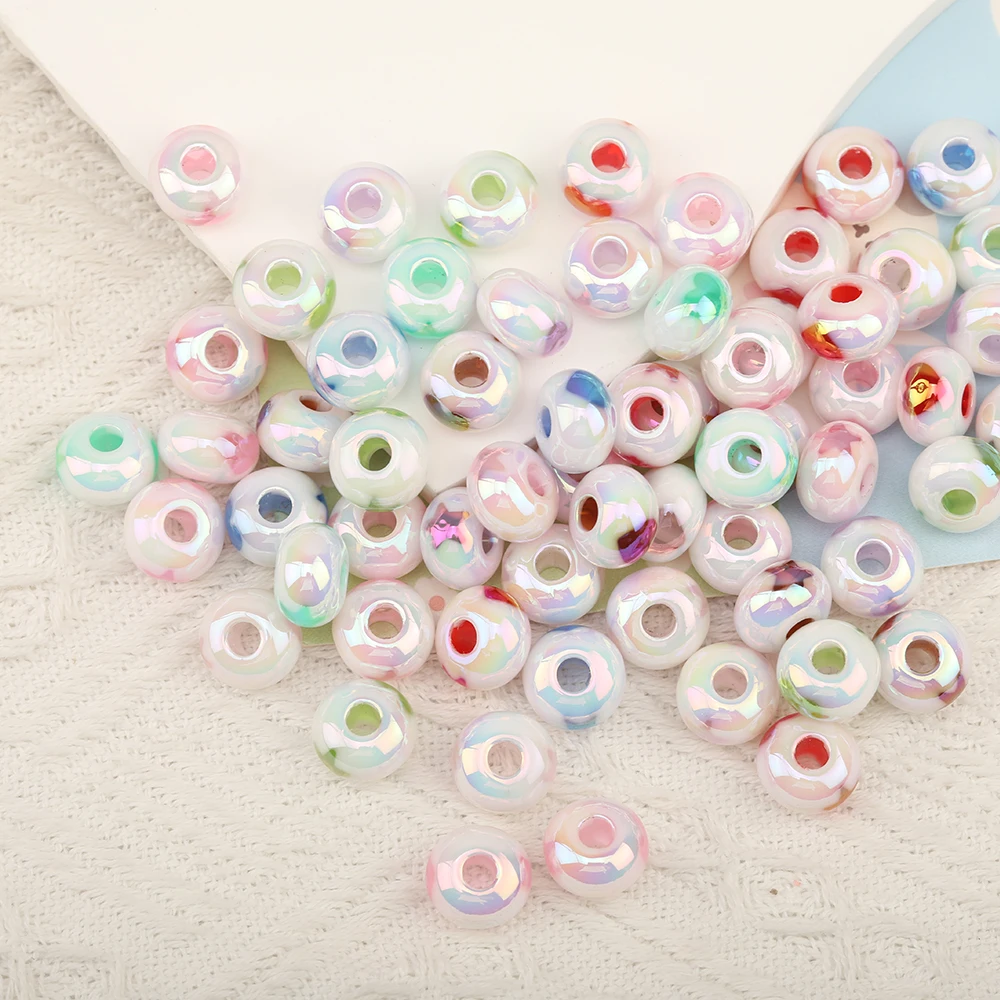 

Cordial Design 13MM 100Pcs Hand Made Accessories/Jewelry Findings&Components/Acrylic Beads/DIY Parts/Circle Shape/Aurora Effect