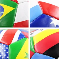 Flag Printed Soccer Ball Official Size 5 Soccer Match Ball Outdoor Match Game Football Pvc 2.7Thickened Team Training Footy Ball 6