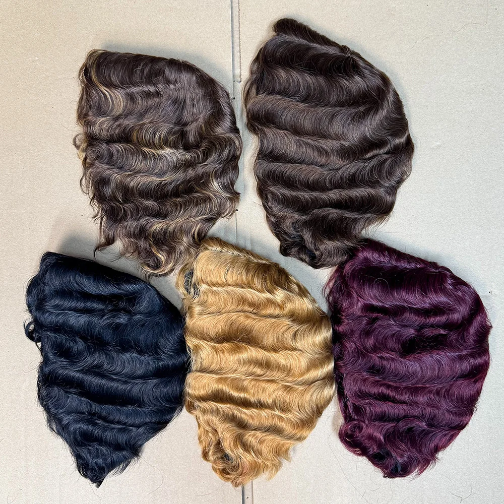 Full Machine Made Wigs Pixie Cut Short Bob Loose Wave Human Hair Wigs Curly Wave Bob Glueless Wigs Remy Hair for Black Women