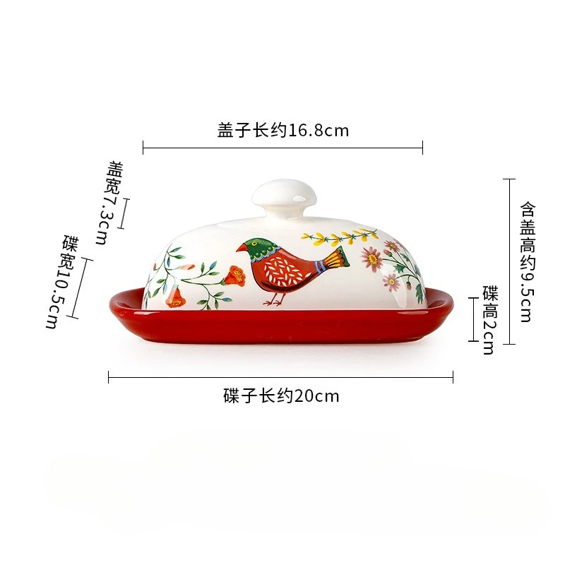 صندوق حاوية زبدة السيراميك على الطراز الأمريكي للم...