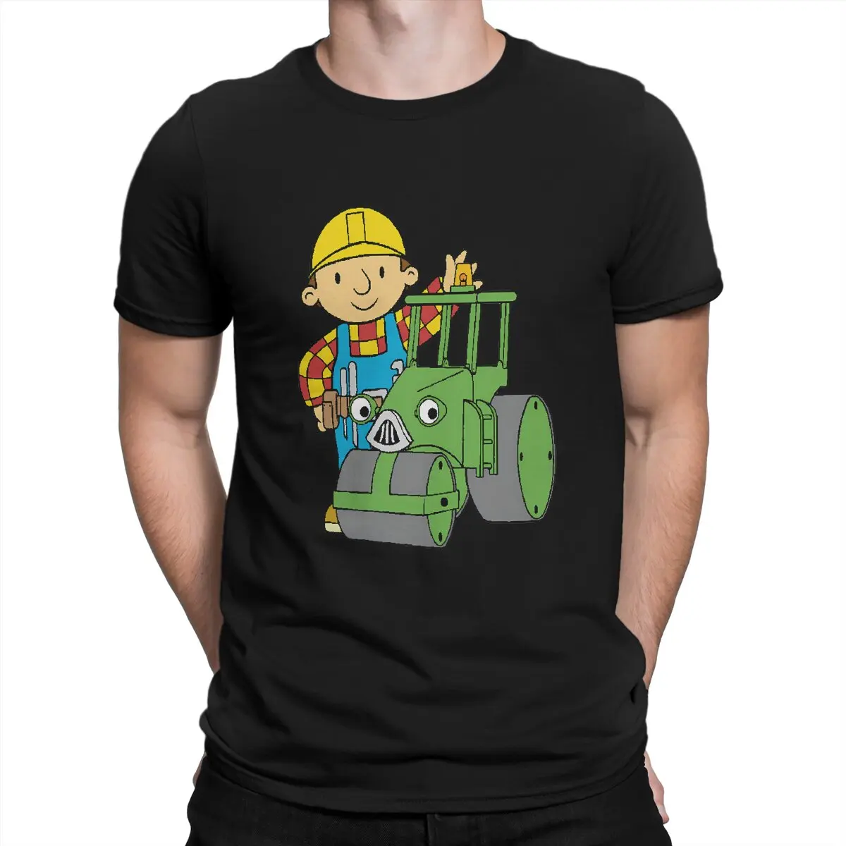 Bob The Builder Machines Friends Tshirt Graphic Men Top Vintage Alternativa Summer Poliestere Clothes Harajuku T Shirt