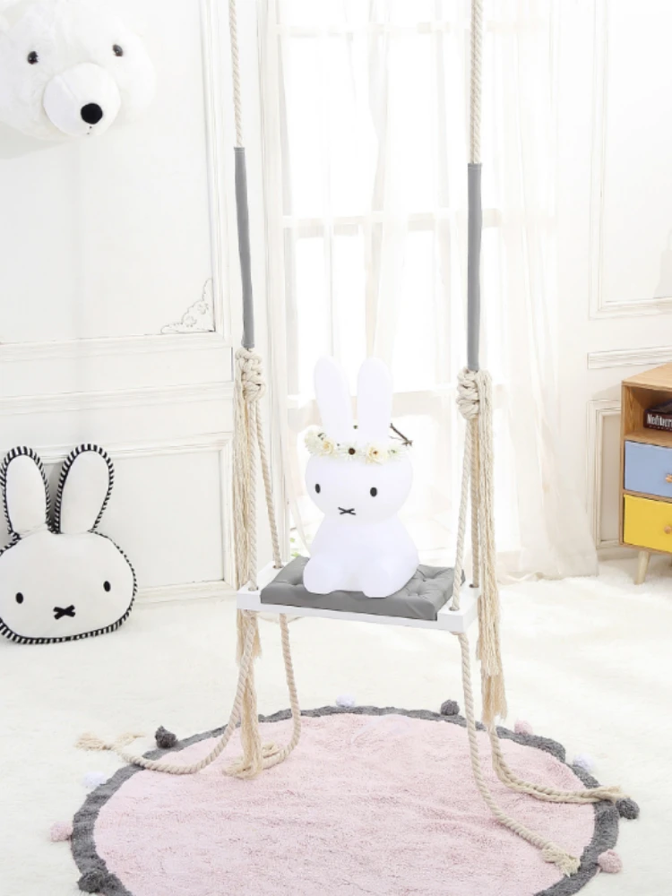 Antiskid and Stable Swing Comfortable Indoor Sitting Tassel Adult Suspended Hanging Chair Balance Perception Without Carpet Doll 6