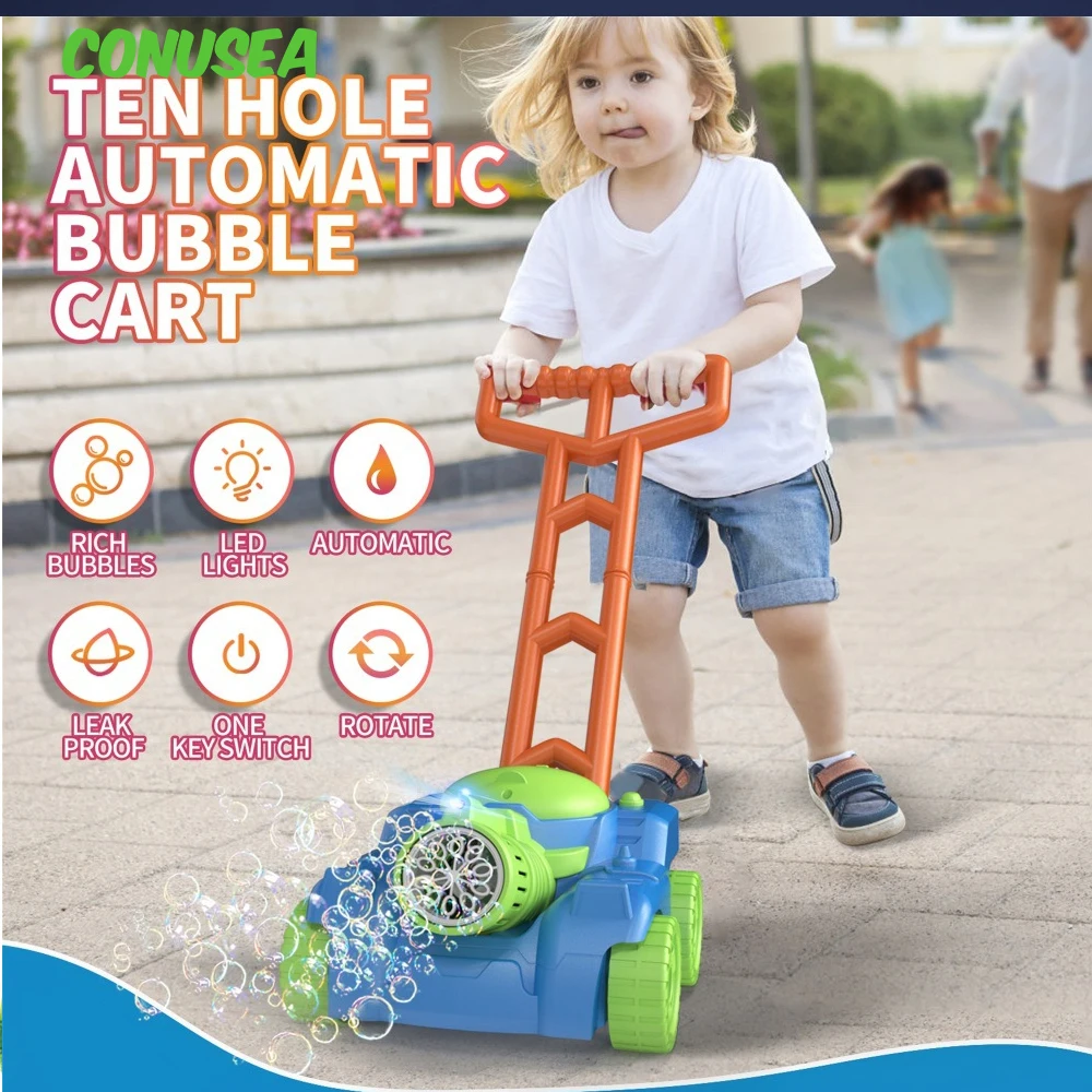 Kids Toys Tank Trolley Bubble Gun Machine Automatically Electric Soap Bubbles Outdoor Games Children Toys for Girls Gift 2