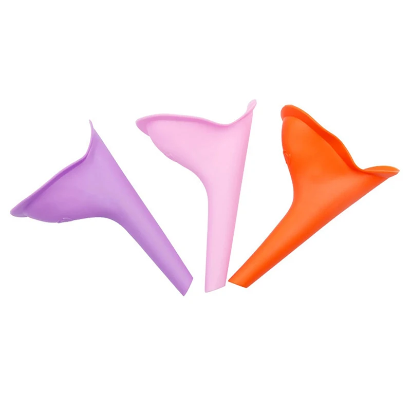 Portable pee funnel 2pcs Portable Woman Elegance Travel Female Toilet Can Wee Urinal Urine Director Funnel Tube Silicone Urination Device Stand Up
