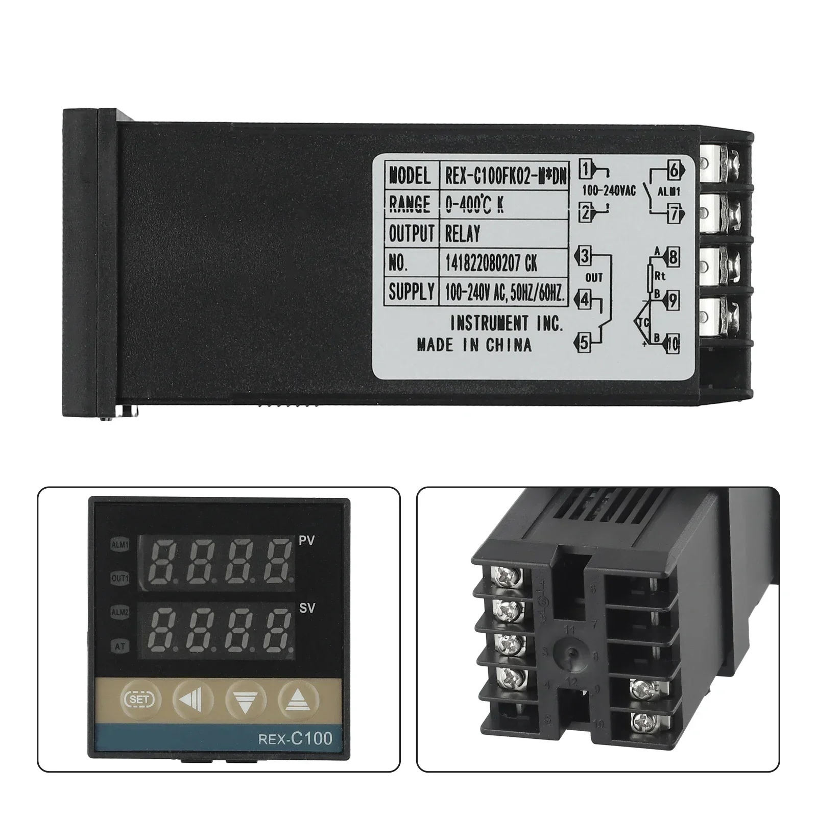 smart thermostat Display Controller Instruction Manual Intelligent REX-C100 M*DN Temperature Controller Thermostat 0-400℃ 48*48*86mm