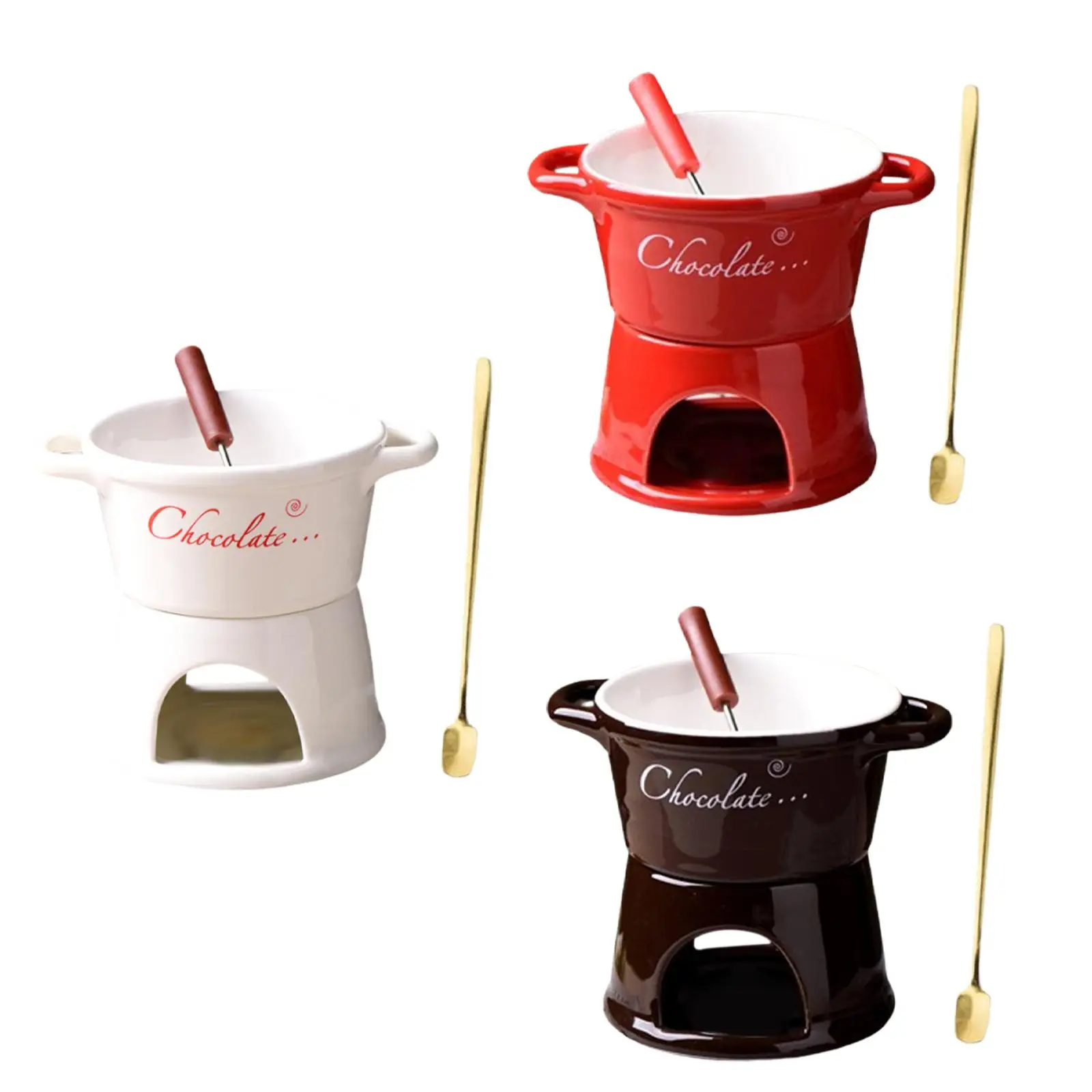 Fondue Mug 300ml Tapas Ceramic Chocolate Melter Pot Butter Melt Pot Fondue