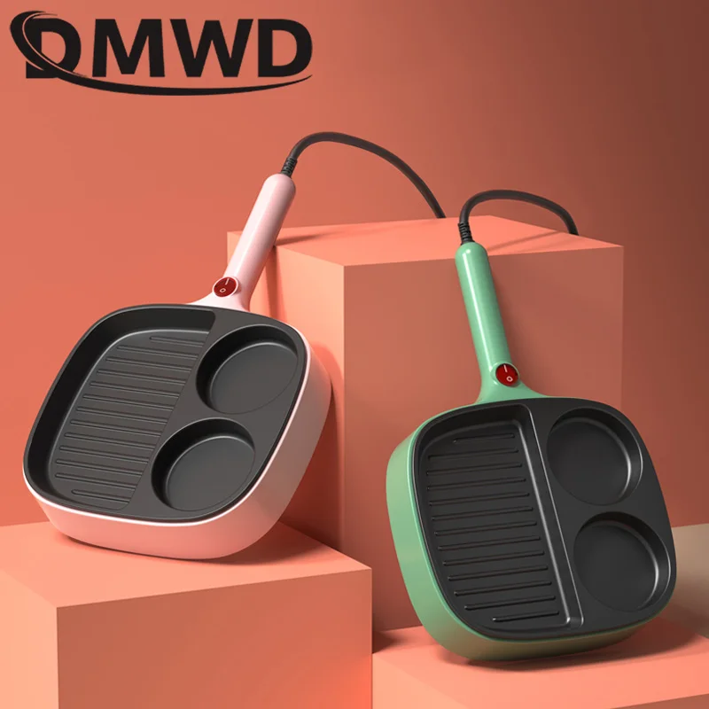 DMWD 110V Multifunctional Electric Frying Pan Non-stick Egg Burger Cooker Smokeless Steak Machine  Omelette Breakfast Machine 2