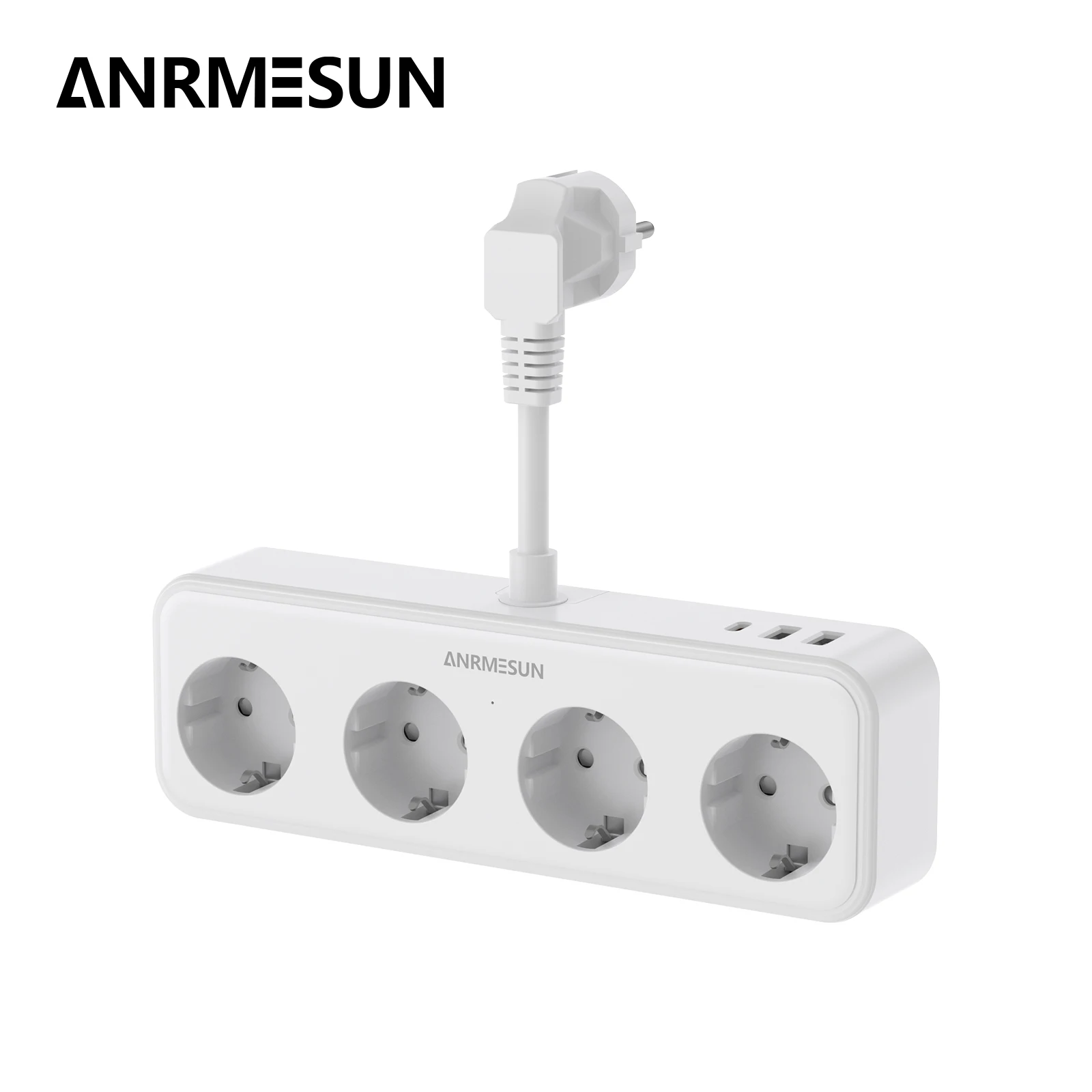 EU Power Strip With 2 USB A And 1 Type C Port 4 AC Outlet Fast Charge Electrical Extension Socket S82e3b436522c496a8e091fe77275832aw