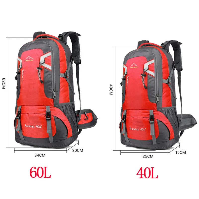 Mochila de senderismo para hombre y mujer, de 40/60 l, para viajes al aire libre, escalada, deportes, acampada, escolar_voghion.com