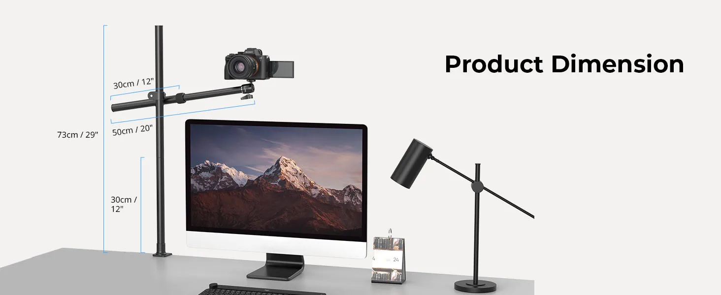 SmallRig Desktop-Unterstützungsset mit 360° ° Unendliche Anpassung, für Live-Streaming-Fotografie, Videokonferenzen, bis zu 2 kg – 4938 – Detail 9
