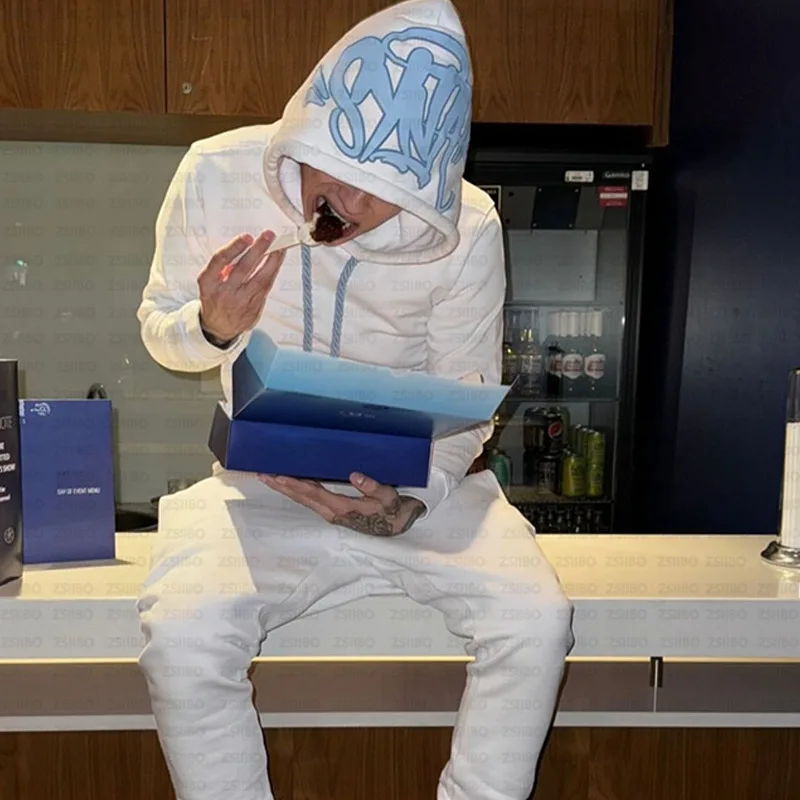 

Свободная Толстовка с принтом в стиле Харадзюку Y2k, мужской и женский спортивный костюм, спортивные брюки с капюшоном, повседневный спортивный костюм в стиле ретро 90-х годов, уличная одежда