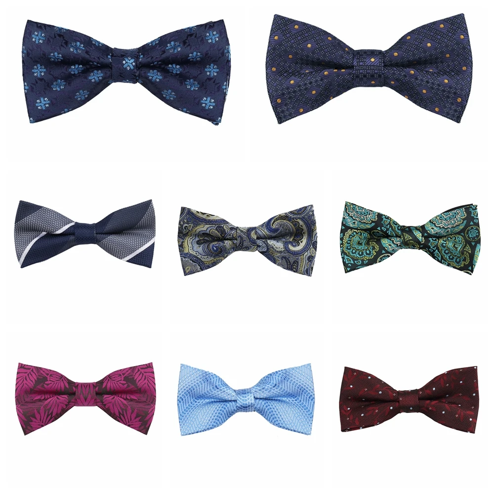 

New Style Bow Tie Fashion Paisley Blue Bowtie Fit Business Daily Floral Wine Bowknot Butterfly Wedding Cravats Gift Accessories