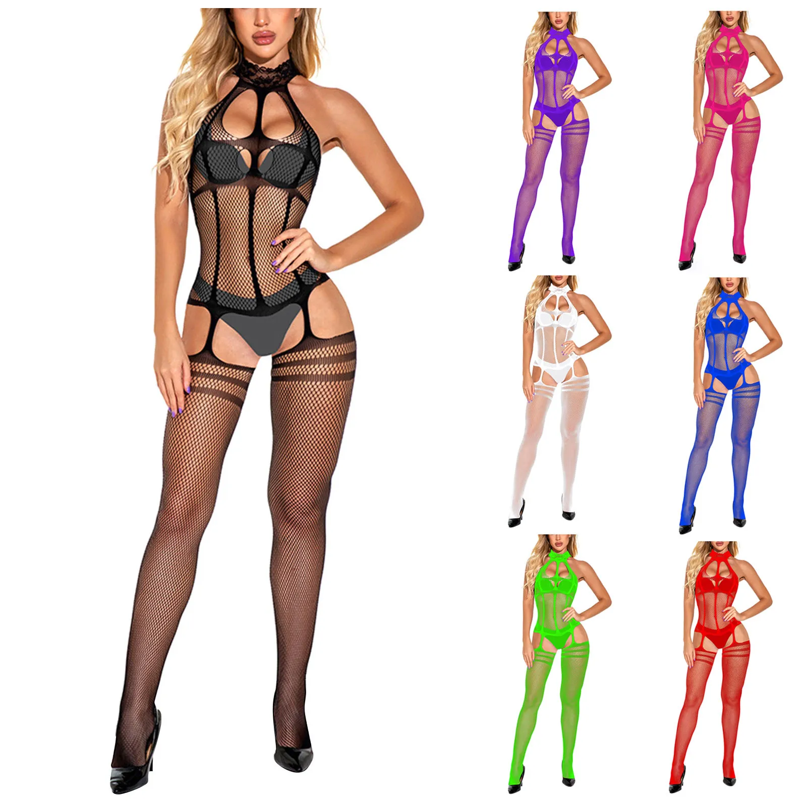 High Waist Pantyhose Mesh Stockings For Sex Sexy Porn Female Lingerie