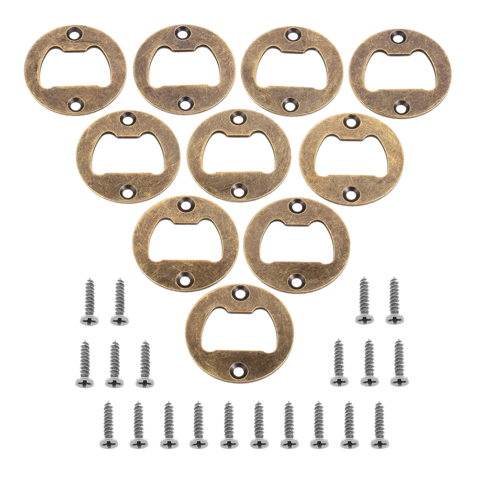 0XBIT Apribottiglie, 25 Pezzi Tondi Inserti Per Apribottiglie, Metallo Apribottiglie A Vite, con Viti, Apribottiglie Vuoti In Metallo Adatti per La Casa, Il Catering e le Feste