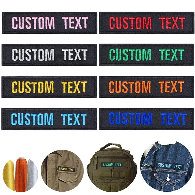Custom Name Patches Embroidered Personalized Name Patch For  Clothing,Uniform,Work Shirt,Hat Morale Name Patch Hook Backing - AliExpress