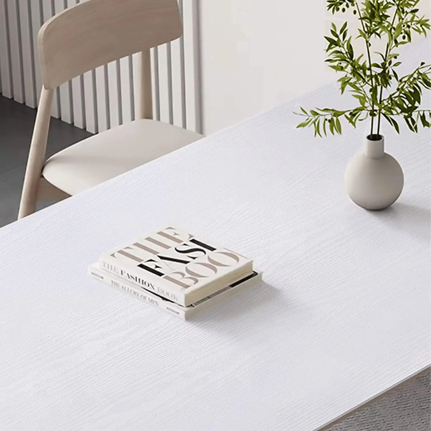 White Wood Peel And Stick Paper Decorative Self-Adhesive Film For Furniture Real Wood Tactile Sensation Surfaces Easy To Clean 4