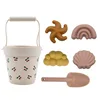 Baby Beach Toys Summer 2022 Kids Bath Set Soft Silicone Cherry Sandbox Set Toy for Send Sand Water Tools Swim Children Play Game 2