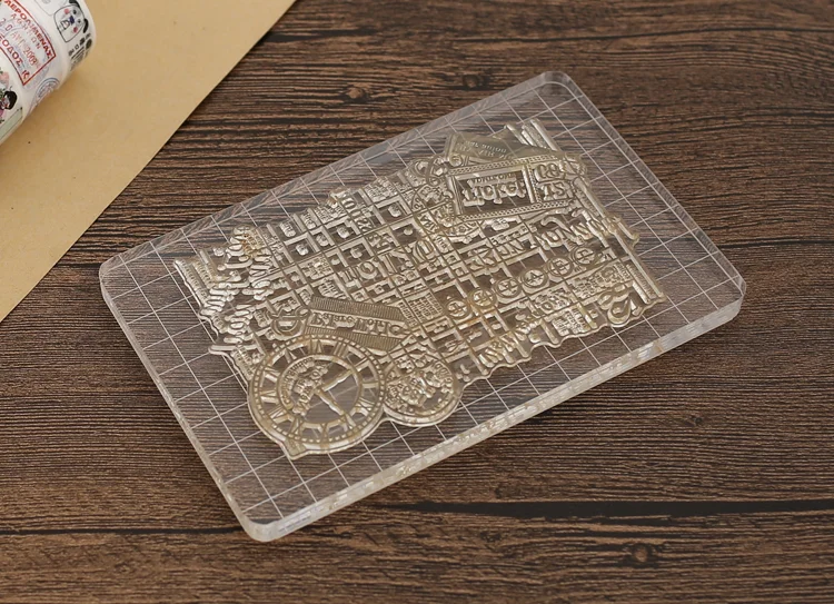 Acrylic Stamp Block Clear High Transparency for Transparent Seal Stamp DIY Scrapbooking Photo Album Decorative
