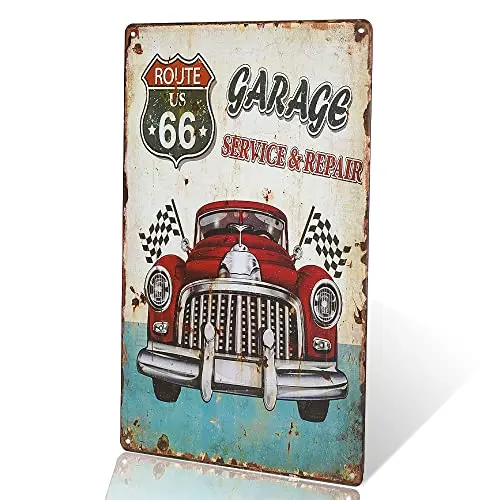 dingleiever-Garage Service Repair Metal Sign Shabby Chic Man cave Posters Vintage Garage Wall Decor