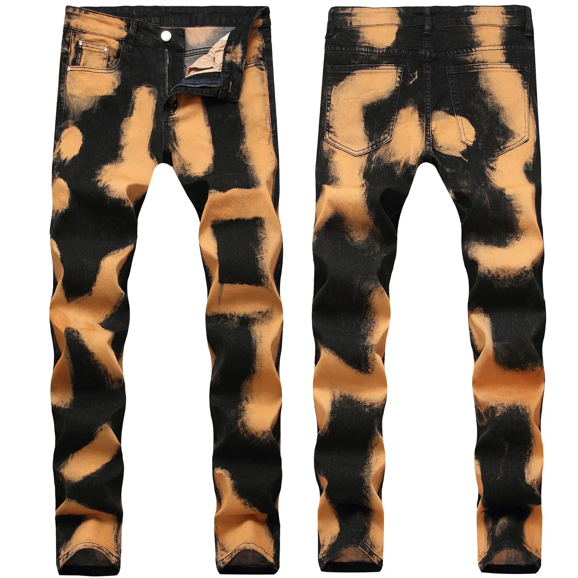 

Jeans Men's Elastic Slim Fit Pencil Pants Trendy Men's Men's Pants