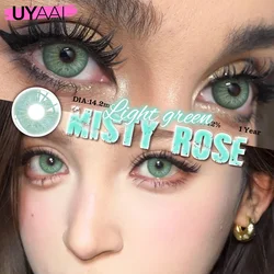 Natural Green Colored Contacts - Enhancing Yearly Lenses (Light green)