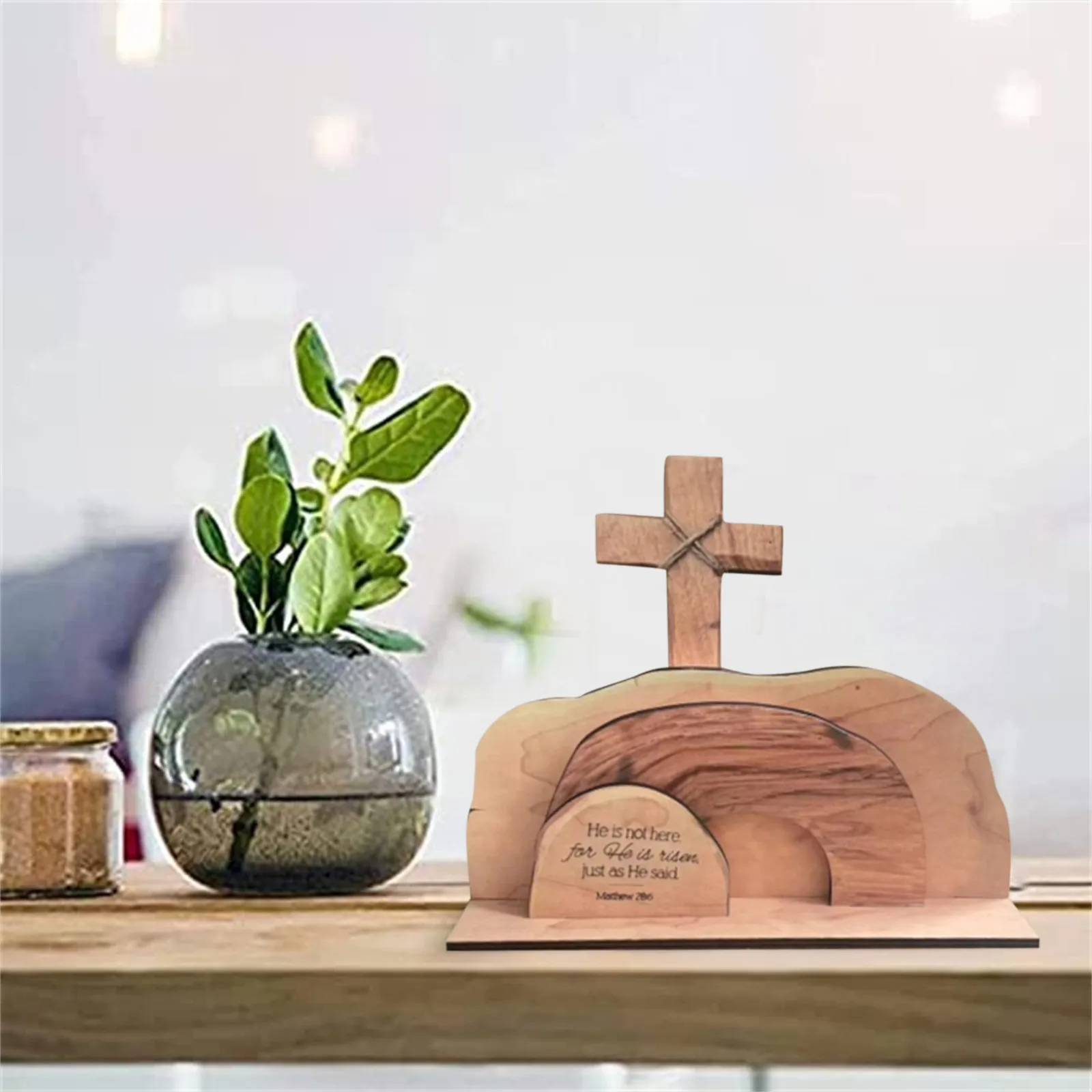 Nativity Figurines Creative Easter Resurrection Scene Risen Christ Figurine Decor For The Home Easter Christian Jesus Scene Ornaments