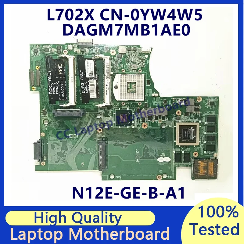 Placa-mãe do Portátil para Dell Cn0yw4w5 0yw4w5 Yw4w5 Yw4w5 Xps L702x N12e-ge-b-a1 Gt555m Slj4n Dagm7mb1ae0 100 Testado Bom