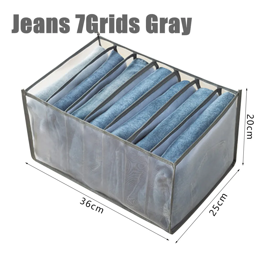 Jeans 7Grids Gray