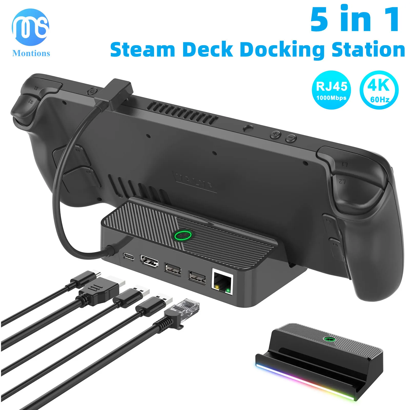 

5 в 1, док-станция с портом USB C на 4K HDMI