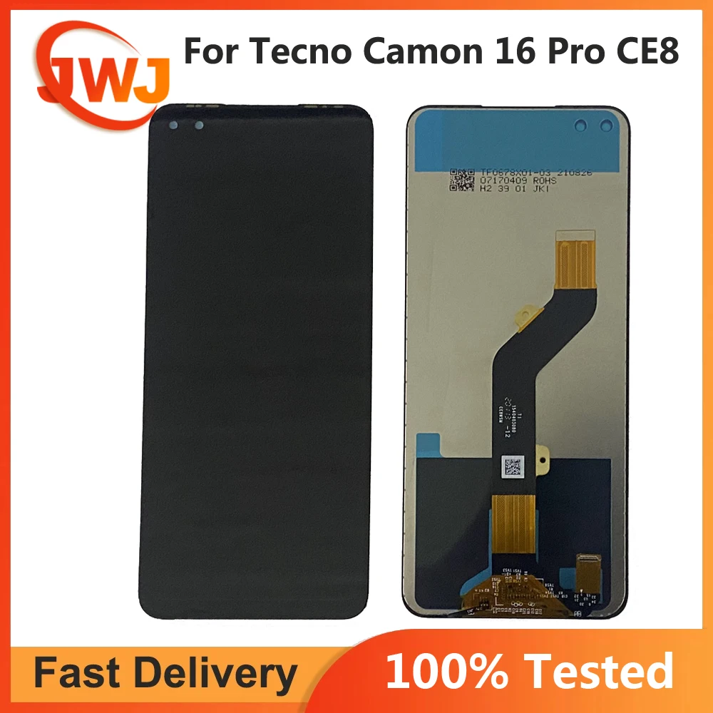 

Tested LCD For Tecno Camon 16 Pro CE8 Screen Touch Screen Assembly Digitizer For camon16 pro display lcd