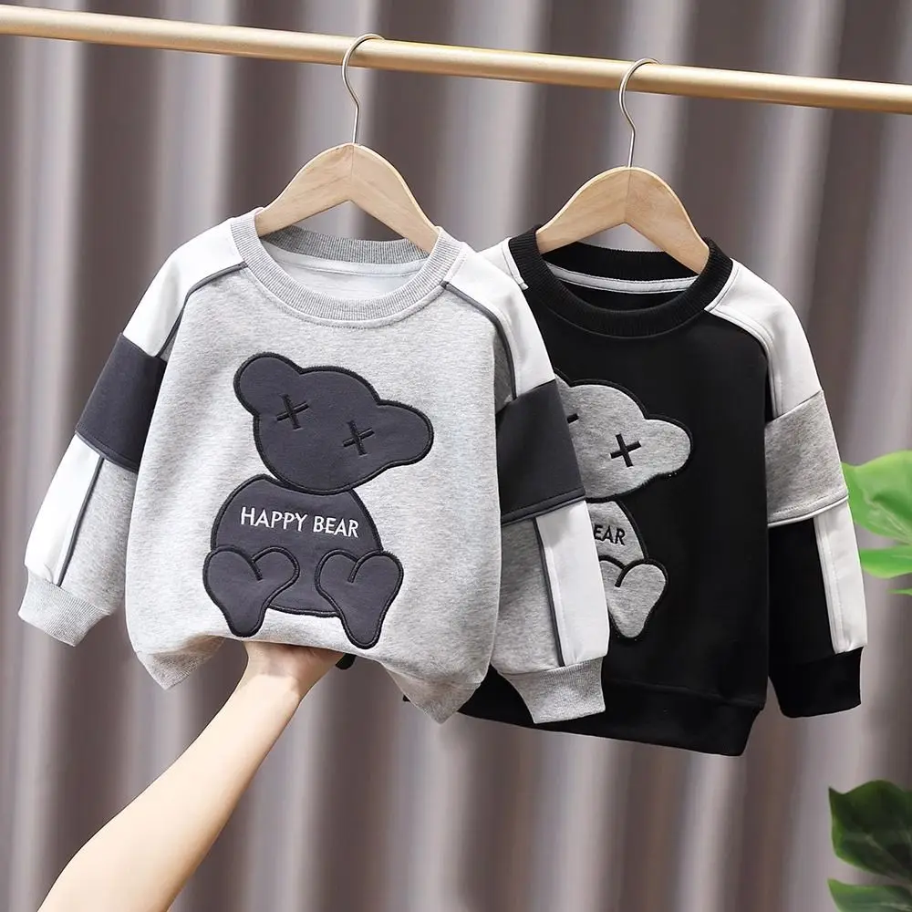 

Children's Sweater Baggy Coat Boys and Girls Tops Spring and Autumn Thickened Short Outer Wear Thickened