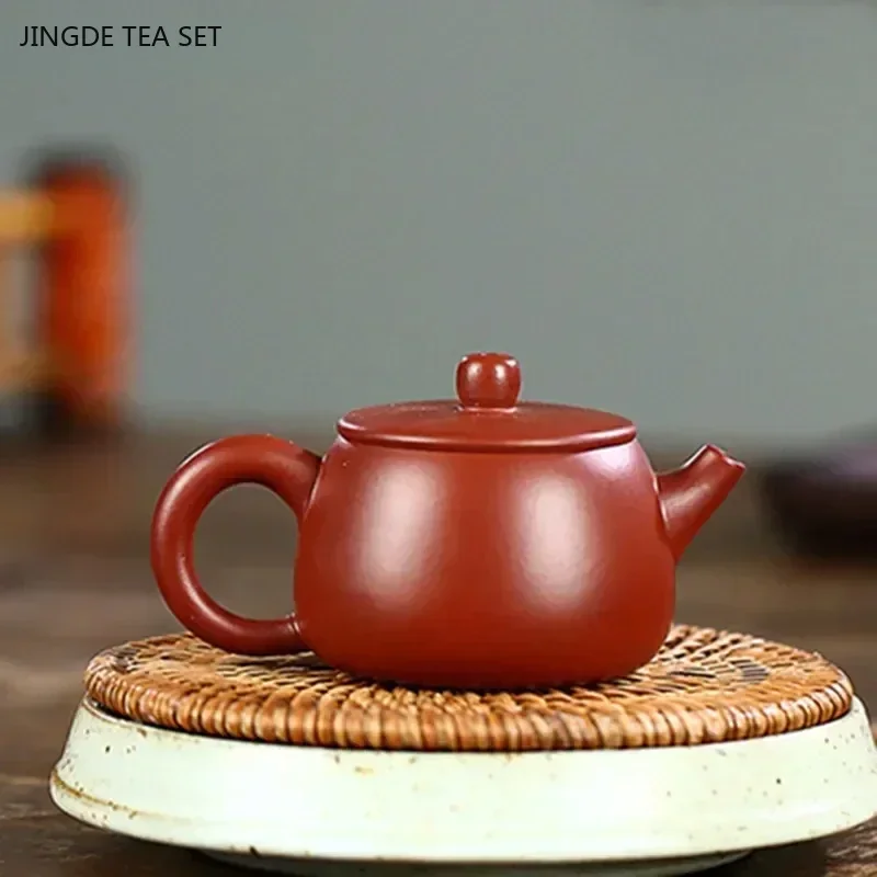 80ml Chinese Yixing Handmade Purple Clay Teapot Small Capacity Ball Shaped Infuser Tea Pot Beauty Kettle Authentic Zisha Tea Set