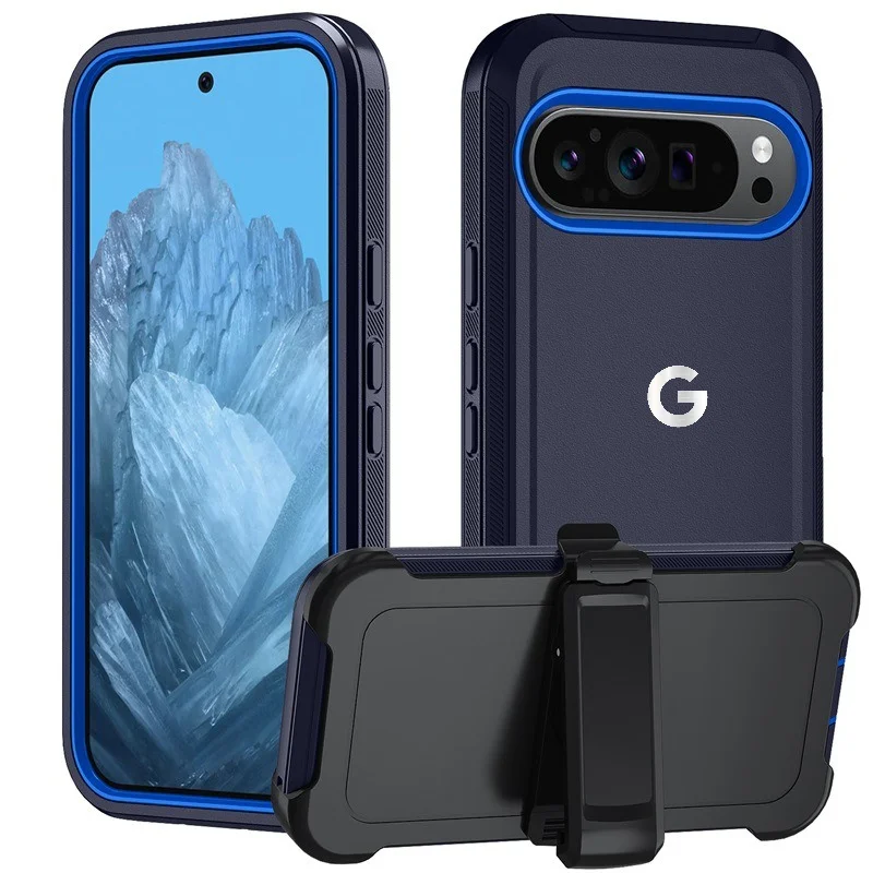 Military-Grade Shockproof Defender Armor Case with Belt Clip - Enhanced Anti-Drop Protection