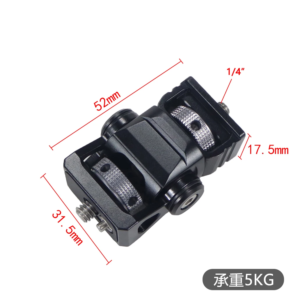 Monitor EVF Mount Adjustable 1/4" to 3/8" 1/4 to 1/4 Screw with ARRI Locating Pins for DSLR Camera Video Microphone Flash Light
