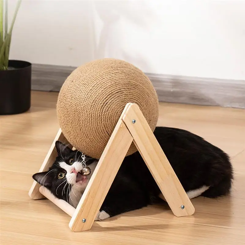 Cat Scratcher Toy Funny Cat Scratching Ball Toy Sisal Scratching Globe