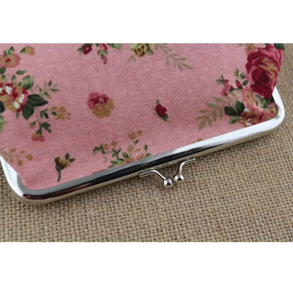 Geldbörse aus Segeltuch, Make-up-Taschen, Lippenstift-Aufbewahrungstasche, Kosmetiktaschen, Kartenhalter, Geldbörse, Geldbörse, Blumenmuster, Geldbörse, Rose, Geldbeutel – Detail 5