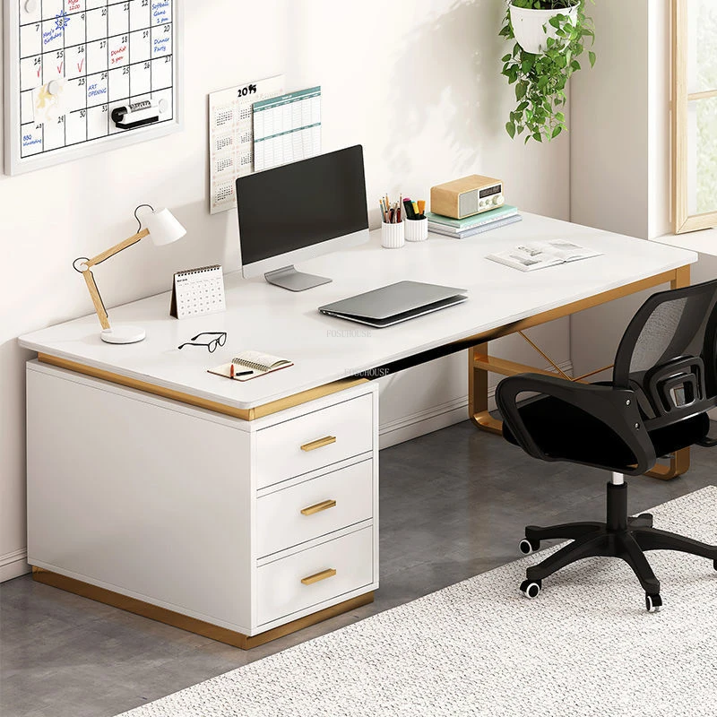 Table en bois rétractable nordique pour ordinateur, mobilier de bureau  moderne, bureau de jeu à domicile avec armoire, bureau d'écriture pour  chambre à coucher - AliExpress