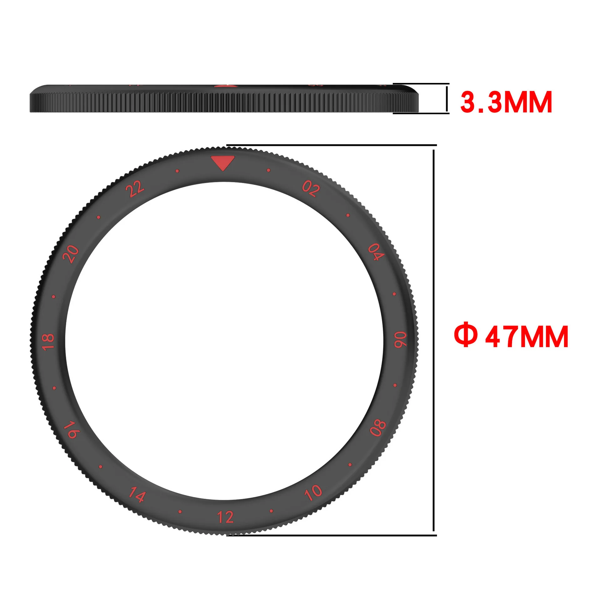 Sleek Metal Bezel Ring with Tempered Glass Protective Film