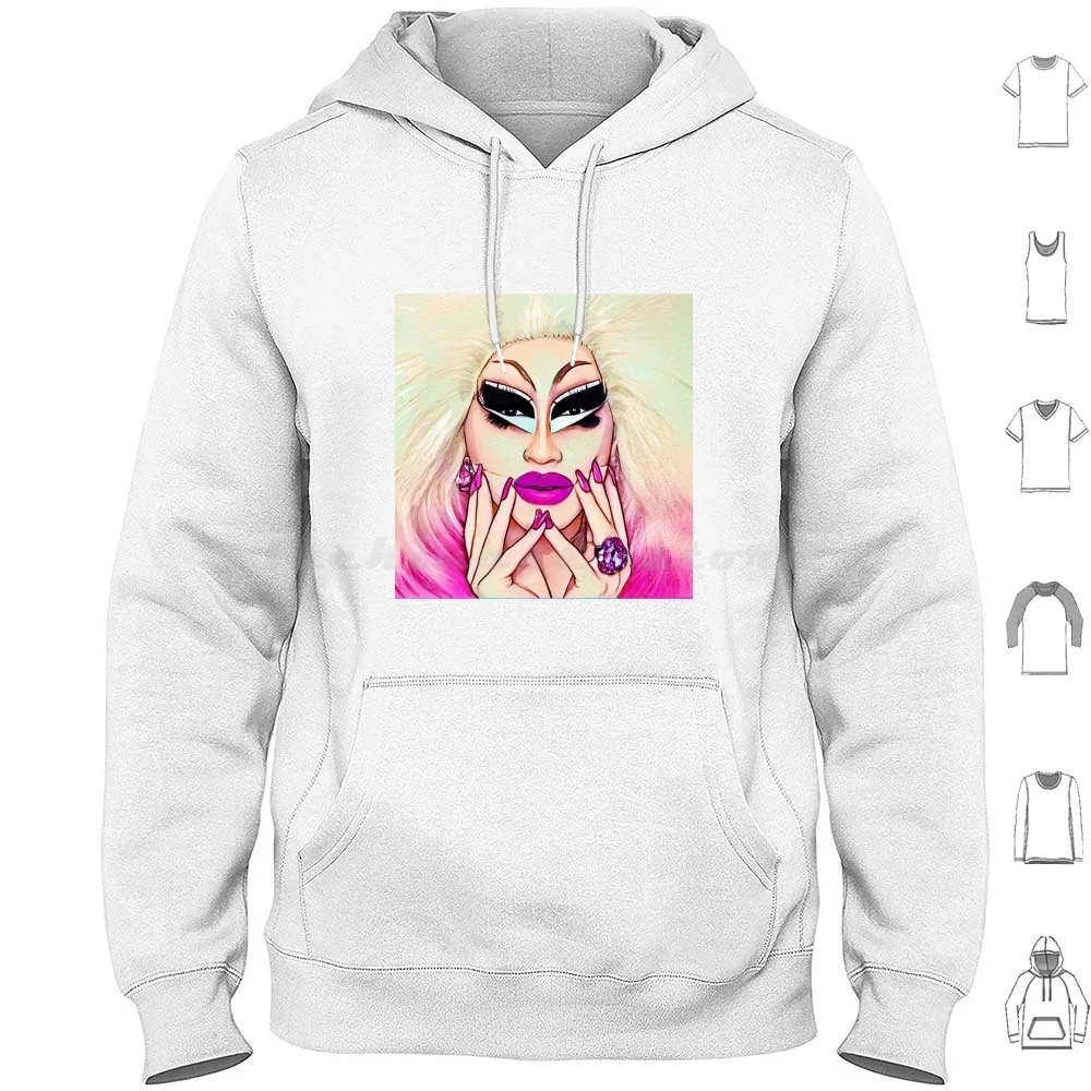 Felpe Con Cappuccio Trixie Posa A Maniche Lunghe Shantay Non Rimani Oggi Satana Non Oggi Non Oggi Satana Bianca Del Rupaul Drag Race