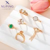 Xuping Jewelry Fashion Charm Mixed Rings Group Popular Rings for Women Gold Plated Party WeddingGift 4